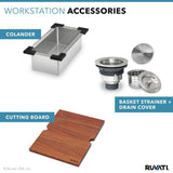 Workstation Drop-in Stainless Steel 15 in. x 20 in. Topmount Bar Prep RV Kitchen Sink 16-Gauge Single Bowl - Super Arbor