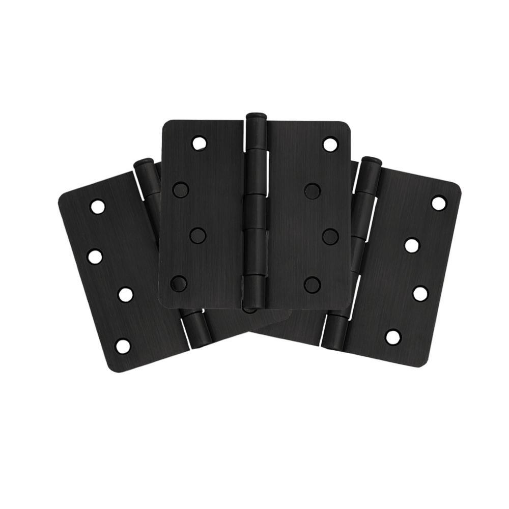 3-1/2 in. Square Corner Satin Nickel Door Hinge Value Pack (10 per Pack) - Super Arbor