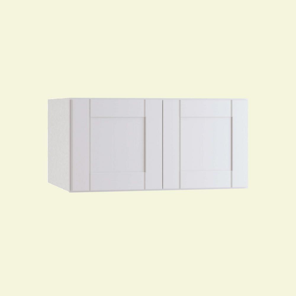Vesper White Shaker Assembled Plywood 30 in. x 30 in. x 12 in. Wall Kitchen Cabinet with Soft Close - Super Arbor