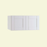 Vesper White Shaker Assembled Plywood 30 in. x 30 in. x 12 in. Wall Kitchen Cabinet with Soft Close - Super Arbor