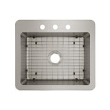 Avenue Drop-in/Undermount Stainless Steel 33 in. Single Bowl Kitchen Sink with Bottom Grid - Super Arbor