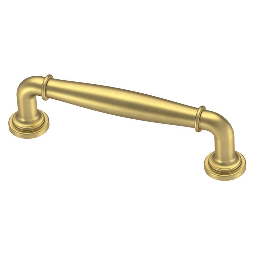 Classic Elegance 3 in. (76mm) Center-to-Center Brushed Brass Drawer Pull - Super Arbor