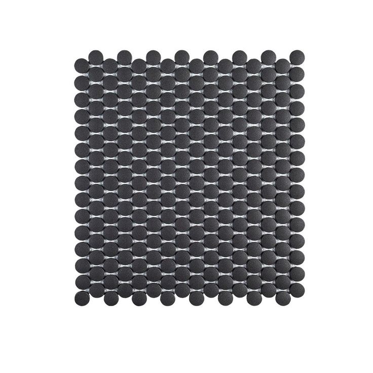 Jeffrey Court Thunderhead Gray 12.25 in. x 11.375 in. x 6 mm Penny Round Matte Porcelain Wall and Floor Mosaic Tile
