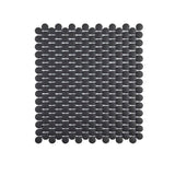 Jeffrey Court Thunderhead Gray 12.25 in. x 11.375 in. x 6 mm Penny Round Matte Porcelain Wall and Floor Mosaic Tile