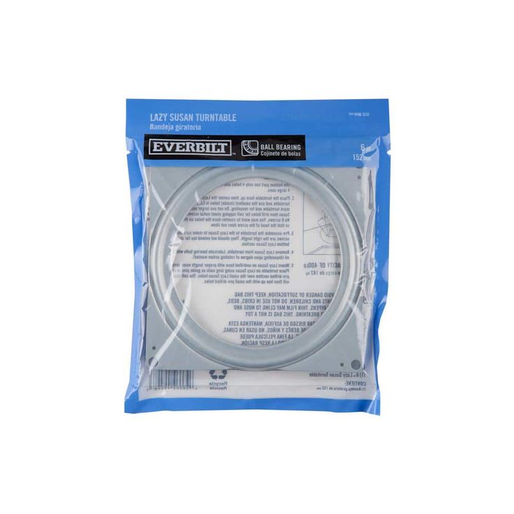 Everbilt 6 in. Silver Square Lazy Susan Turntable with 400 lbs. Load Rating (6-Pack)