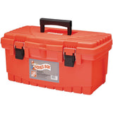 19 in. Plastic Portable Tool Box with Metal Latches and Removable Tool Tray - Super Arbor
