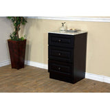 Newry 20 in. W x 33 in. H x 18 in. D Bathroom Linen Cabinet with Marble Vanity Top in Dark Mahogany - Super Arbor