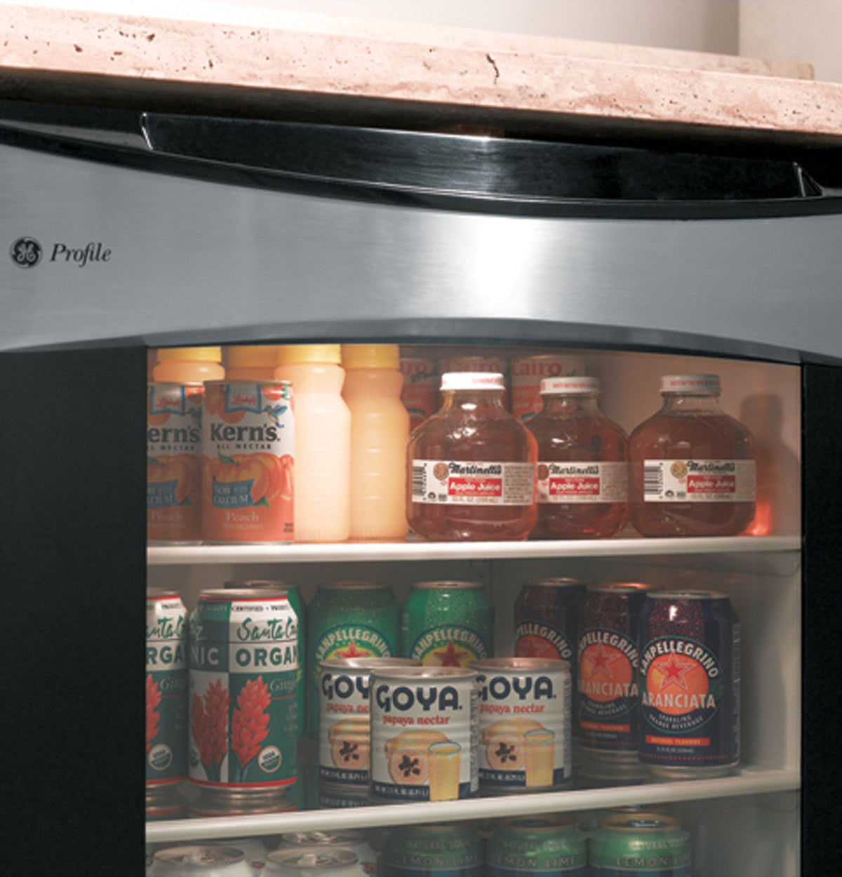 GE Profile 150-Can Capacity 5.3-cu ft Stainless Steel Freestanding/Built-In Beverage Center, Model PCR06BATSS