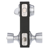Satin Chrome Single Cylinder Deadbolt with Bell Entry Door Knob Combo Pack - Super Arbor