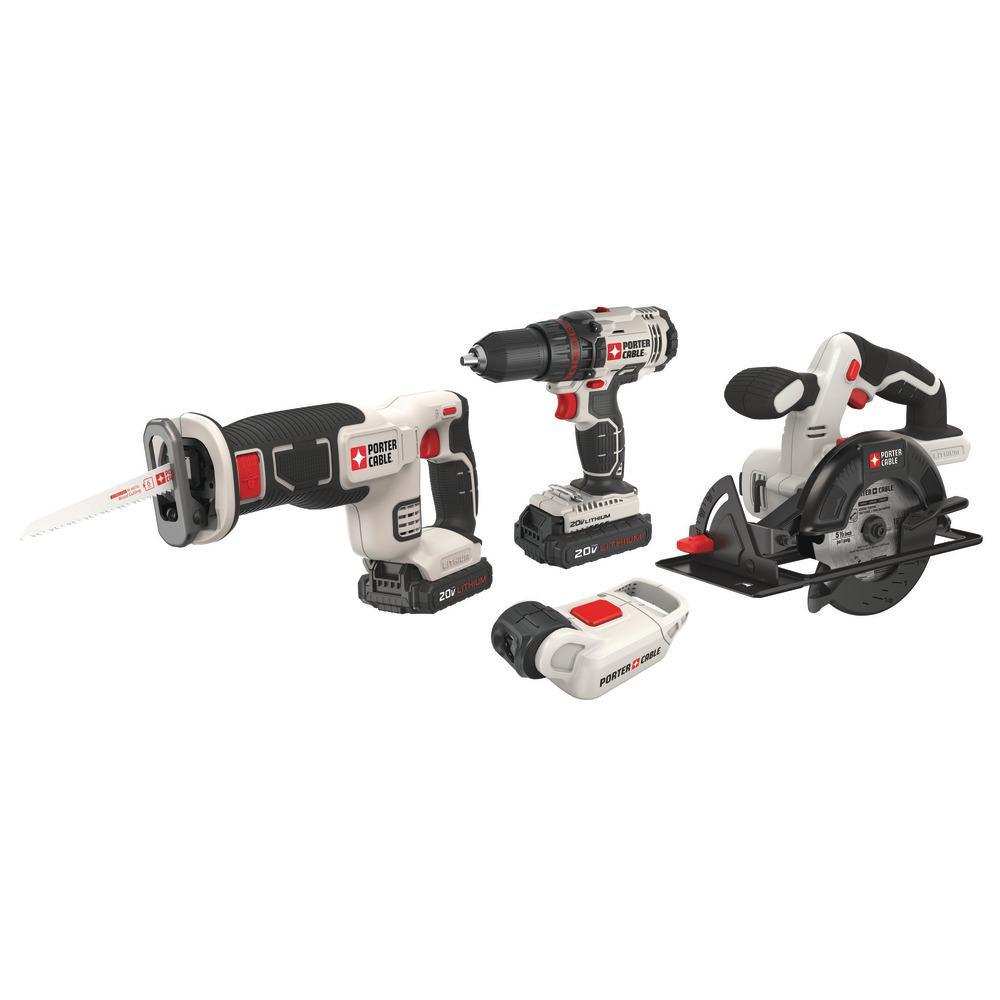 20-Volt MAX Lithium-Ion Cordless Combo Kit (4-Tool) - Super Arbor