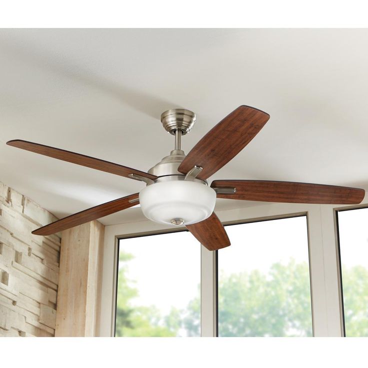 Sudler Ridge 60 in. LED Brushed Nickel Ceiling Fan with Light Kit Works with Google Assistant and Alexa