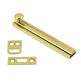 4 in. Solid Matte Black Brass Surface Bolt - Super Arbor