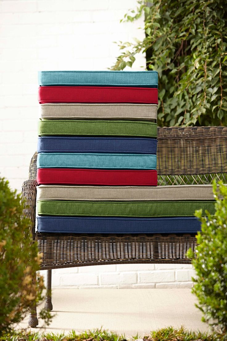 Style Selections Valleydale Texture Blue Patio Loveseat Cushion
