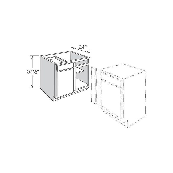 allen + roth Aveley 39-in W x 34.5-in H x 24-in D Linen Maple Blind Door and Drawer Base Semi-Custom Cabinet
