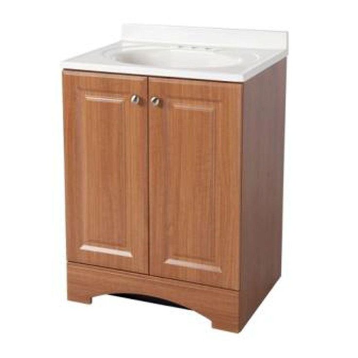 31 in. W Vanity in White with Cultured Marble Vanity Top in White