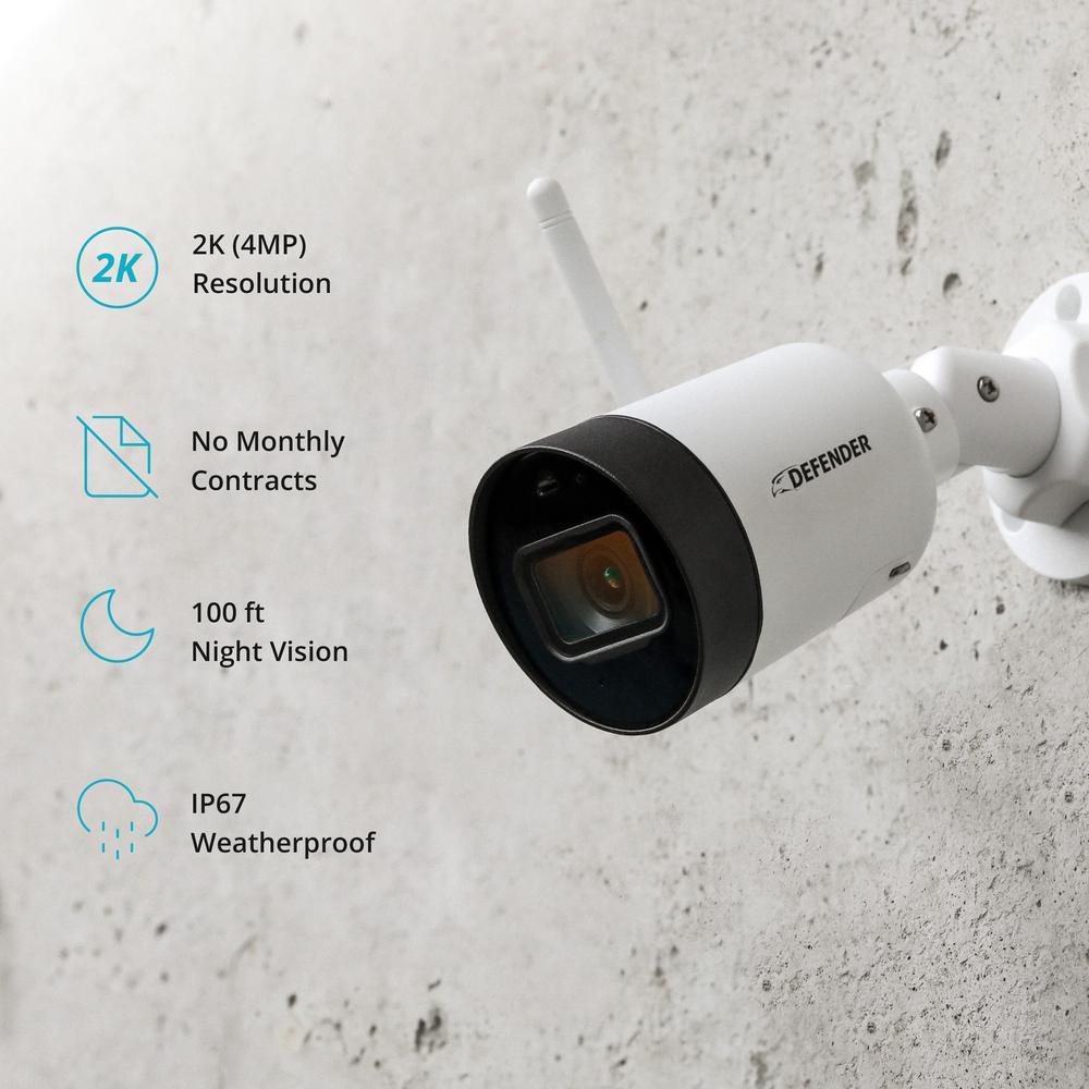 Guard Bullet Outdoor 2K(4MP) IP Wireless Security Surveillance Camera With No Monthly Fees and Wide Angle Lens - Super Arbor