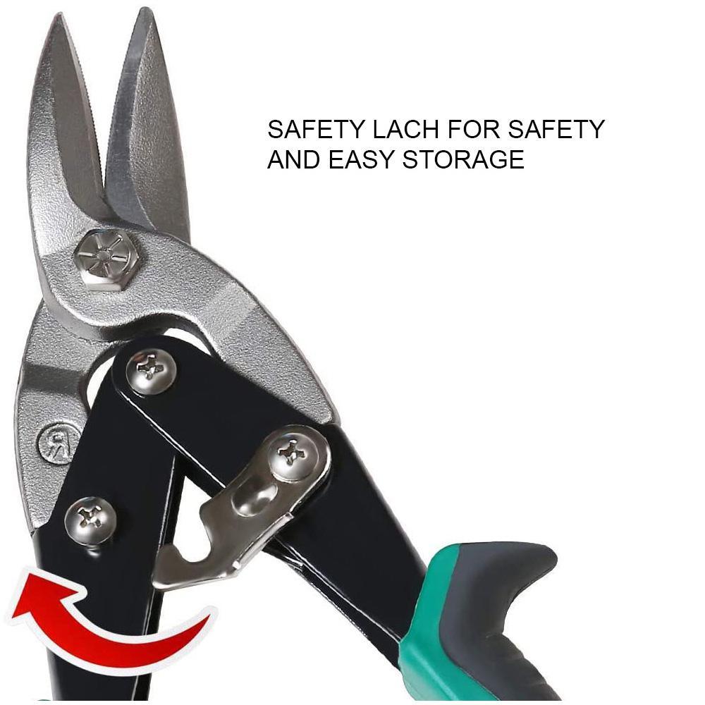 Straight-Cut Left-Cut and Right-Cut Aviation Tin Snip Set (3-Pieces) - Super Arbor