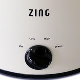 4 Qt. Round White Slow Cooker with Glass Lid