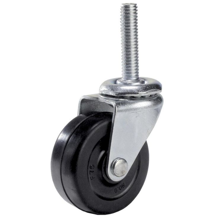 2 in. Black and Zinc Caster with 88.2 lbs. Load Rating