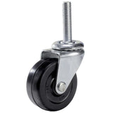 2 in. Black and Zinc Caster with 88.2 lbs. Load Rating