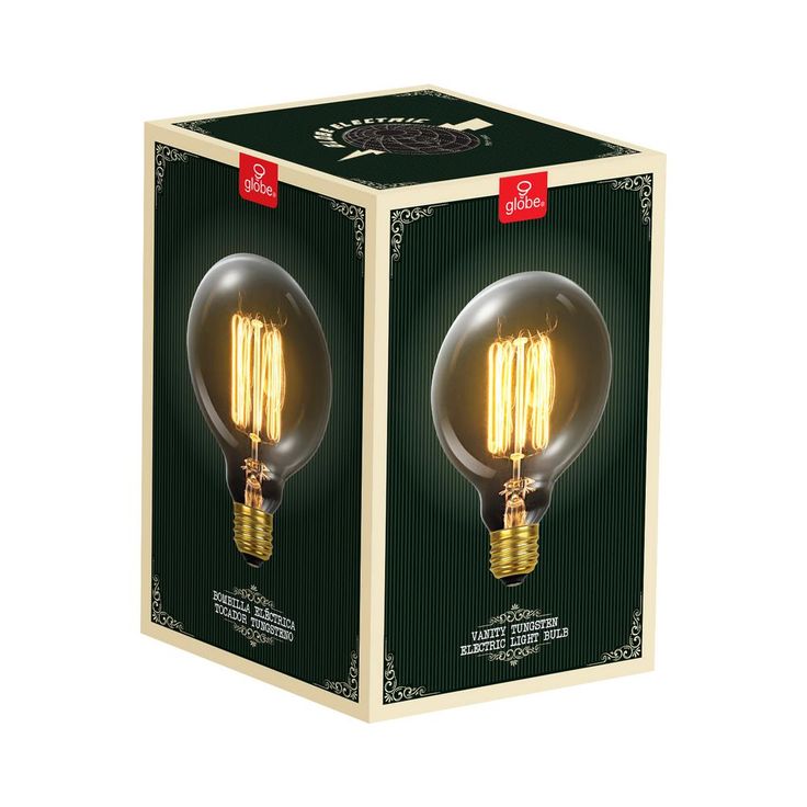 Globe Electric 60-Watt Incandescent G30 E26 Vintage Edison Vanity Tungsten Filament Light Bulb - Antique Edison