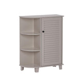Ellsworth 23-5/8 in. W x 31-1/10 in. H Bathroom Linen Storage Floor Cabinet with Side Shelves in White - Super Arbor