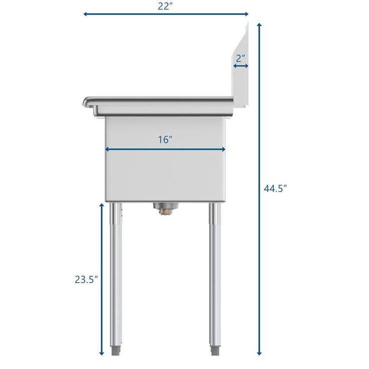 Freestanding Stainless Steel 60 in. 2-Hole Triple Bowl Commercial Kitchen Sink