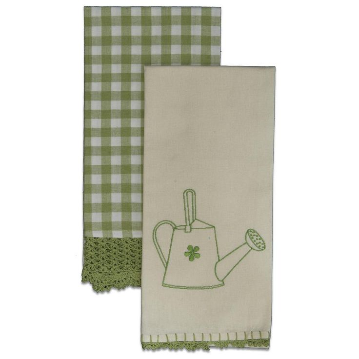 Crochet Envy 18 in. x 26 in. Fern Tea Towel Set (Set of 2)