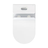Burdon 1-Piece 0.8/1.28 GPF Dual Flush Square Toilet in White, Seat Included - Super Arbor