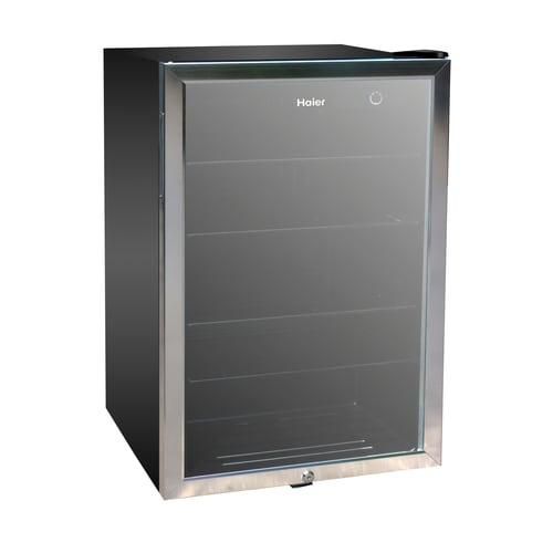 Haier 150-Can Capacity (4.36-cu ft) Residential Stainless Steel Freestanding Beverage Center