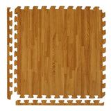 Greatmats Wood Grain Reversible Dark Wood/Tan 24 in. x 24 in. x 0.5 in. Foam Interlocking Floor Tile (Case of 25)