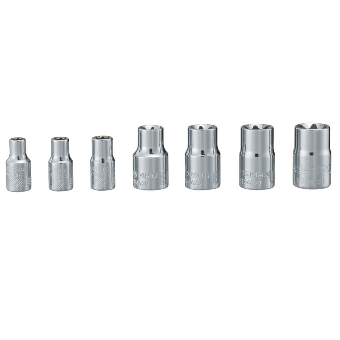 Craftsman 7-Piece Metric 6-Point Torx Socket Set, 1/4 and 3/8 Inch Drive