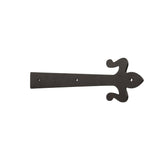 Everbilt 10 in. Black Decorative Fleur-De-Lis Strap Hinge (2-Pack)
