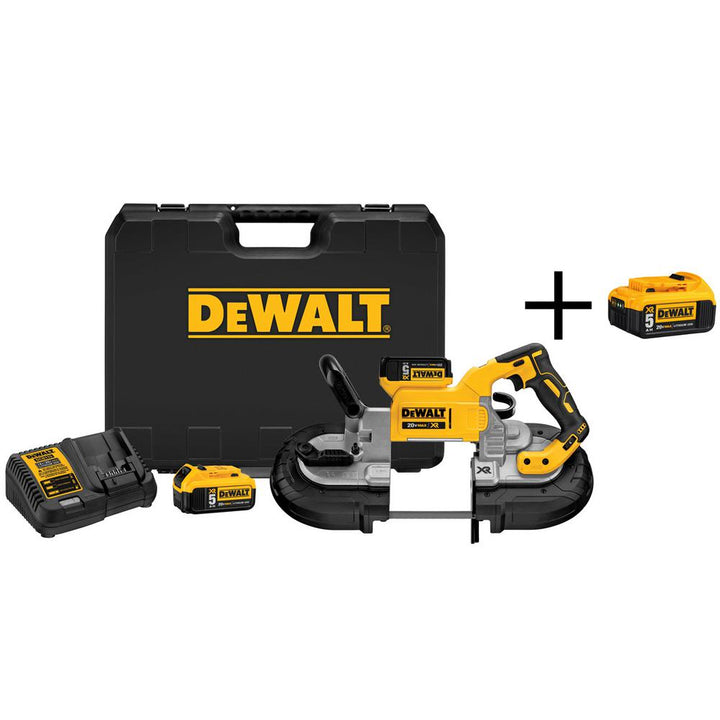 20-Volt MAX Lithium-Ion Cordless Brushless Deep Cut Band Saw w/ (2) Batteries 5Ah, Charger and Bonus Battery Pack 5Ah - Super Arbor