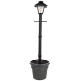 Cape Cod Plug-In Outdoor Black Post Lantern with Planter