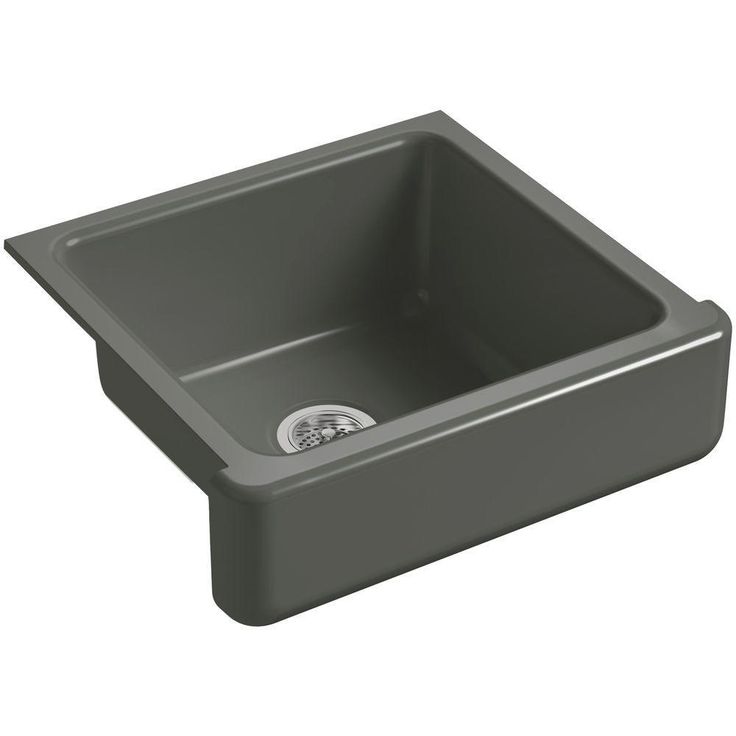 Whitehaven Farmhouse Undermount Short Apron Front Cast Iron 24 in. Single Bowl Kitchen Sink in White