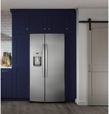 GE 21.8 cu. ft. Side by Side Refrigerator in Fingerprint Resistant Stainless Steel, Counter Depth