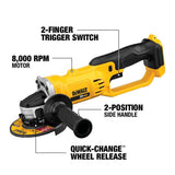 FLEXVOLT 60-Volt MAX Li-Ion 7-1/4 in. Cordless Brushless Circ Saw Kit w/ 20V Cordless 4-1/2 - 5 in. Grinder(Tool Only) - Super Arbor