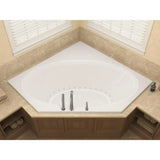 Mali 5 ft. Acrylic Corner Drop-in Air Bath Tub in White - Super Arbor