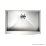 Handmade Farmhouse Apron-Front Stainless Steel 30 in. Single Bowl Kitchen Sink
