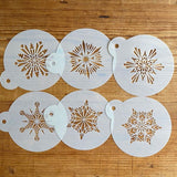 Crystal Snowflake Cookie Stencil Bundle (6 Patterns)