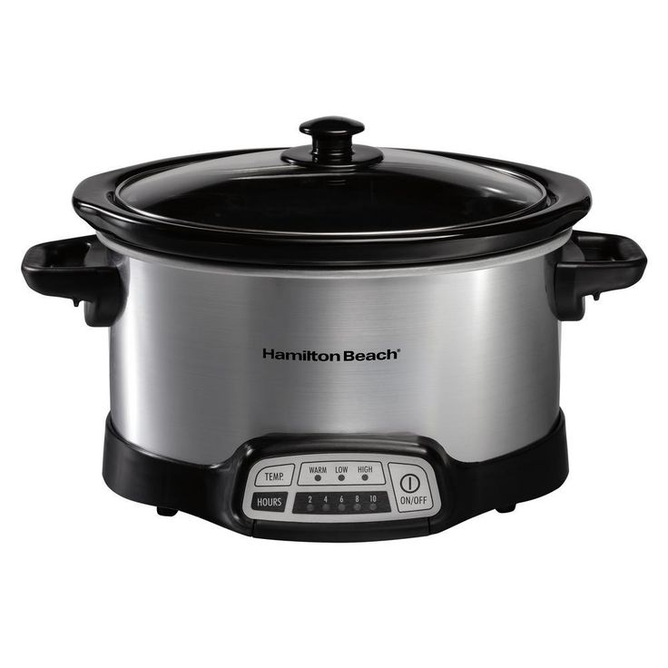 4 Qt. Stainless Steel Slow Cooker with Built in Timer