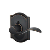 Accent Satin Nickel Right Handed Dummy Door Lever with Camelot Trim - Super Arbor