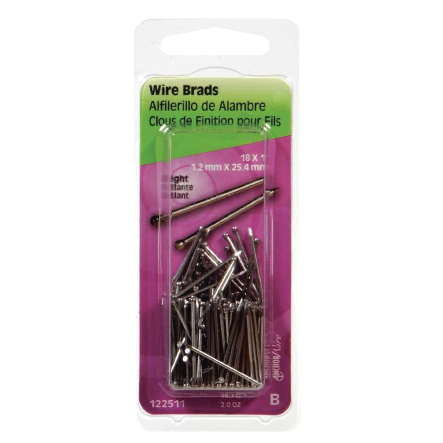 Hillman 18 Ga. x 1 in. Bright Steel Brad Nails, 1 Pack, 2 oz