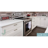 Shaker Assembled 30 in. x 94.5 in. x 24 in. Pantry Cabinet w/ 2-Inner Drawers & Three Pull Out Drawers in Vanilla White - Super Arbor