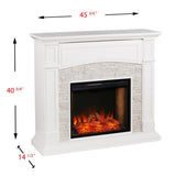 Ernesto Alexa-Enabled 45.75 in. Electric Smart Fireplace in White - Super Arbor
