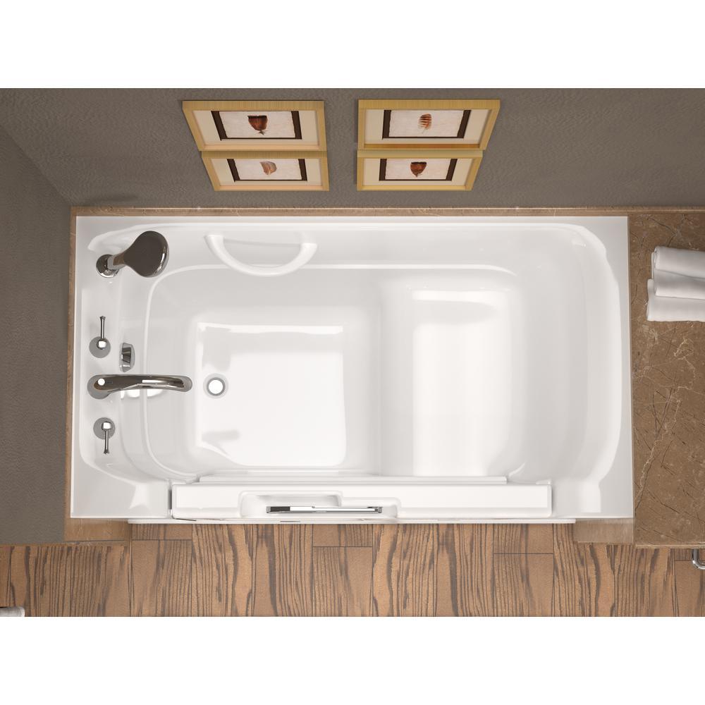 HD Series 29 in. x 53 in. Left Drain Wheelchair Access Walk-In Soaking Bathtub in White - Super Arbor