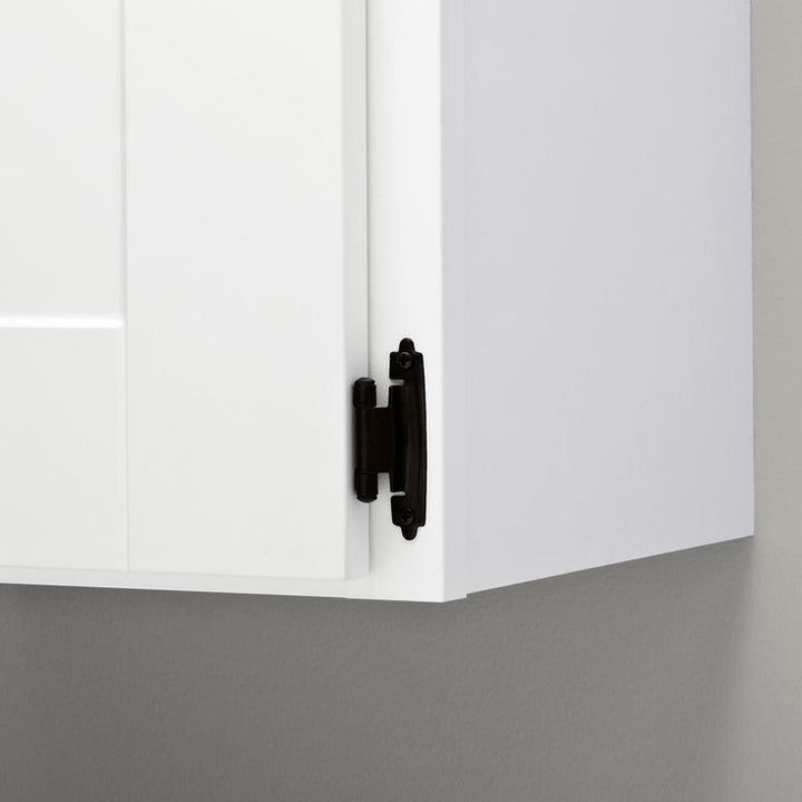 Matte Black Self-Closing Overlay Cabinet Hinge (5-Pairs)