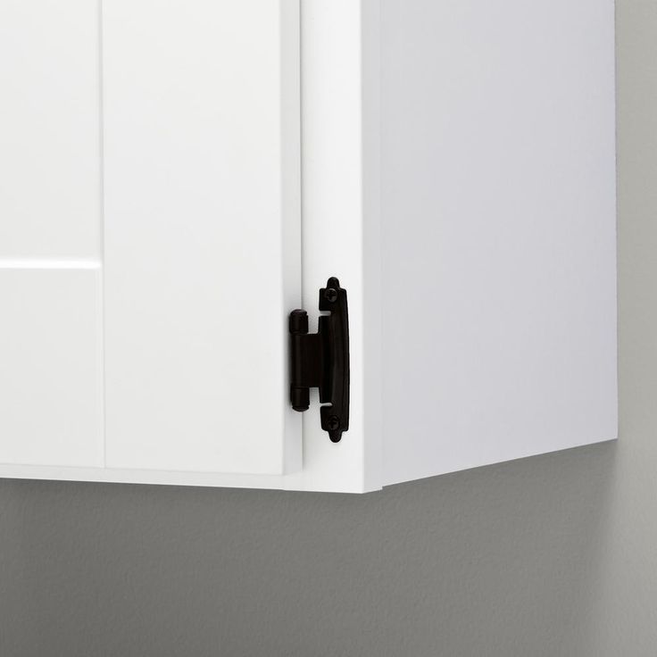 Matte Black Self-Closing Overlay Cabinet Hinge (5-Pairs)