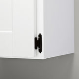Matte Black Self-Closing Overlay Cabinet Hinge (5-Pairs)